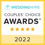 Honeymoon Travel Agent Weddingwire couples' choice awards® 2022 badge with five-star rating.