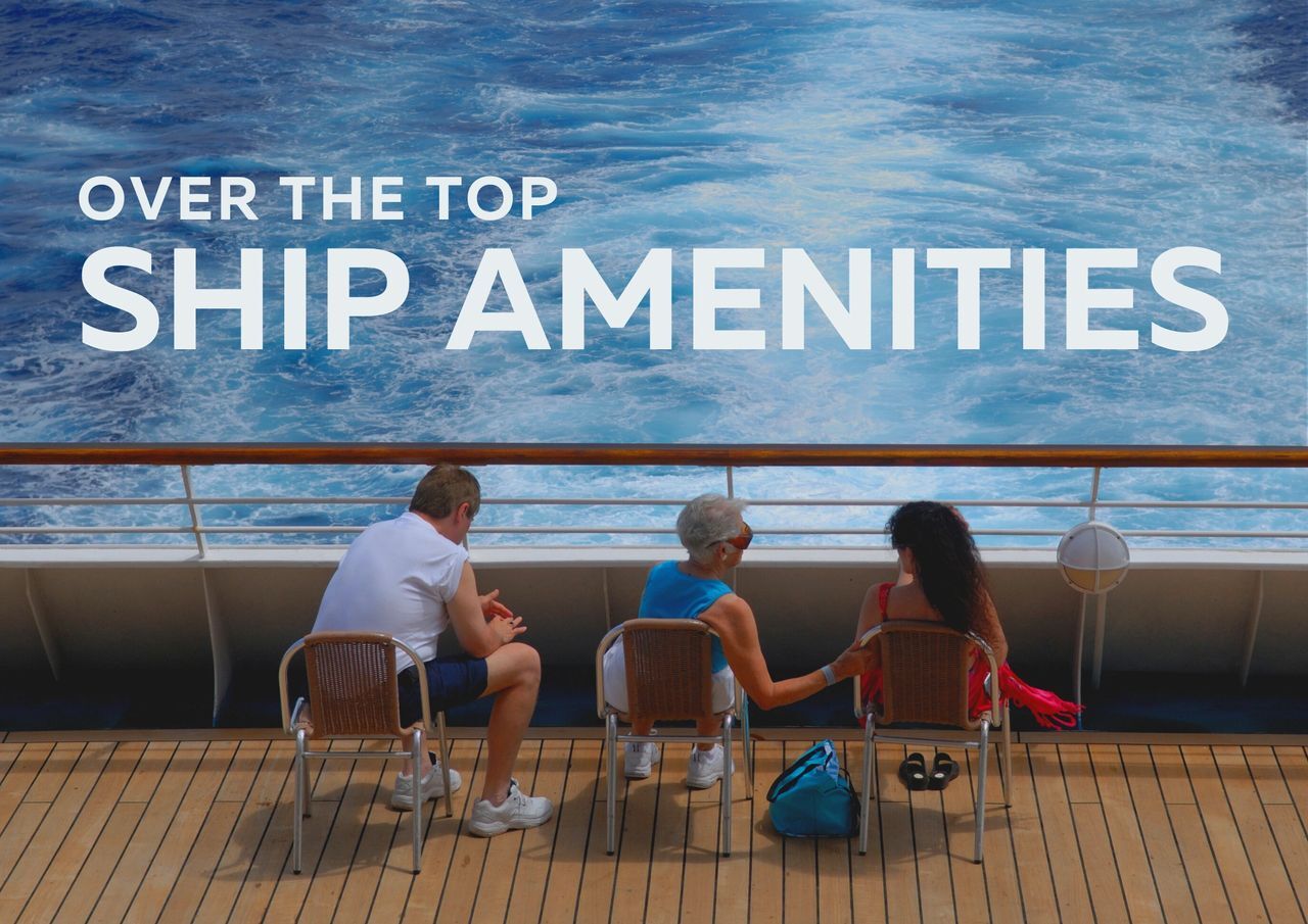 Passengers enjoying leisure time on a cruise ship deck.
