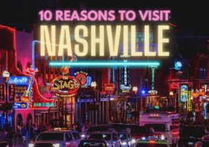 Neon lights illuminate nashville's vibrant nightlife on broadway.