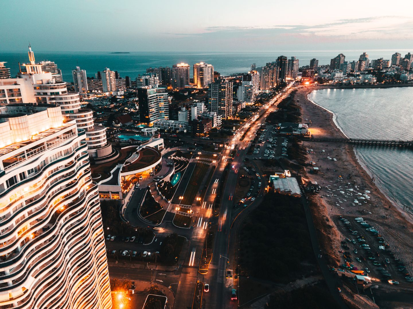 Bird's-eye View of the City of Punta del Este Uruguay