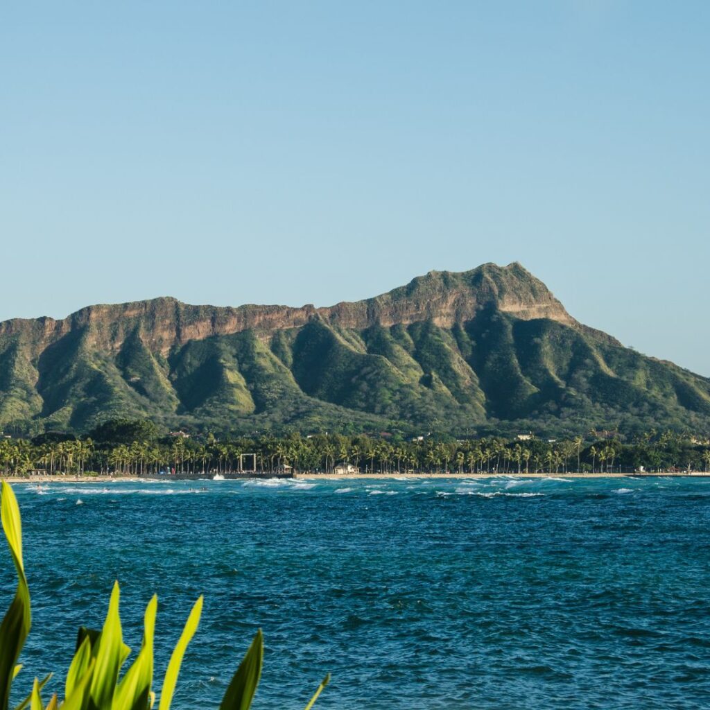Aerial view of O‘ahu’s coastline