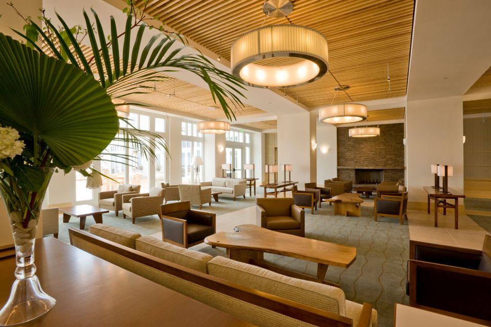 Elegant resort lobby lounge