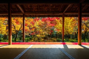 Traditional ryokan room with tatami floors, a stay a Japan travel agent can arrange