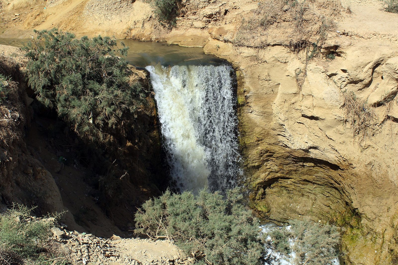 Waterfall at Wadi El Rayan, Fayoum