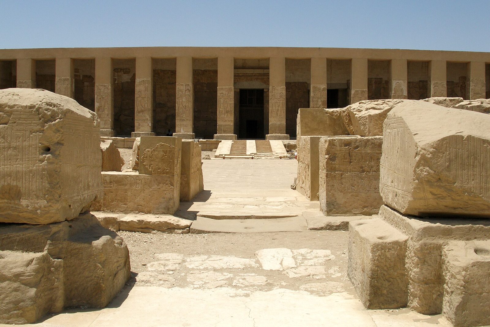 Façade of the Temple of Seti I at Abydos