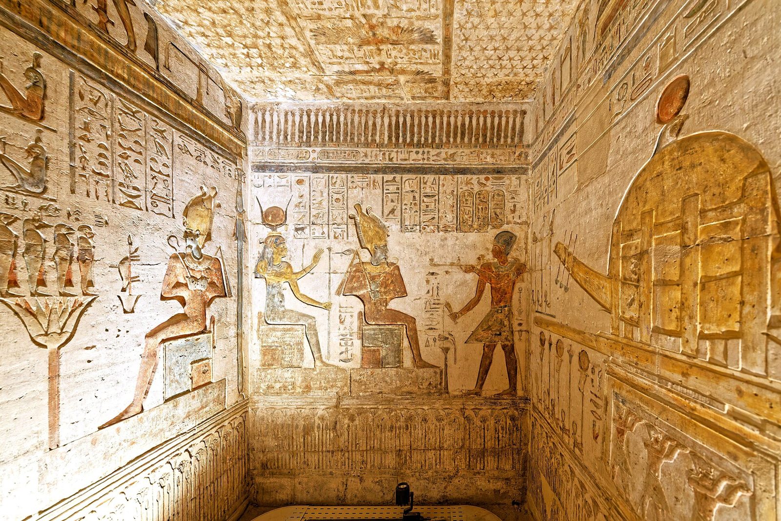 Painted tomb chamber at Deir el-Medina, Luxor