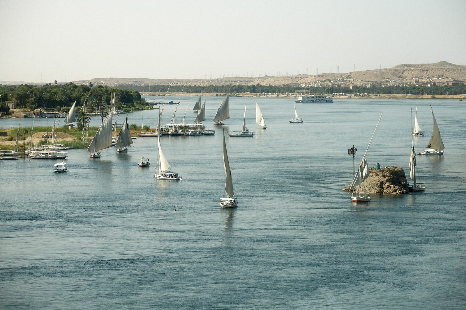 Feluccas on the Nile at Aswan