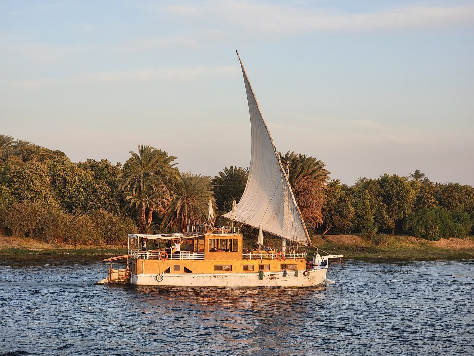 Dahabiya sailing boat on the Nile